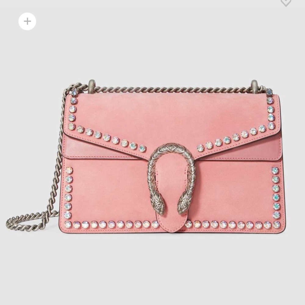 Gucci Dionysus NEW With BOX Small Crystal Light Pink Peony Suede Bag 2018 - Picture 16 of 16